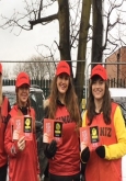 staff to hand out leaflets