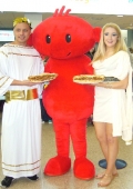 exhibition mascot performers, exhibition staff