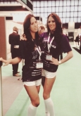 Photo of two female trade show staff members