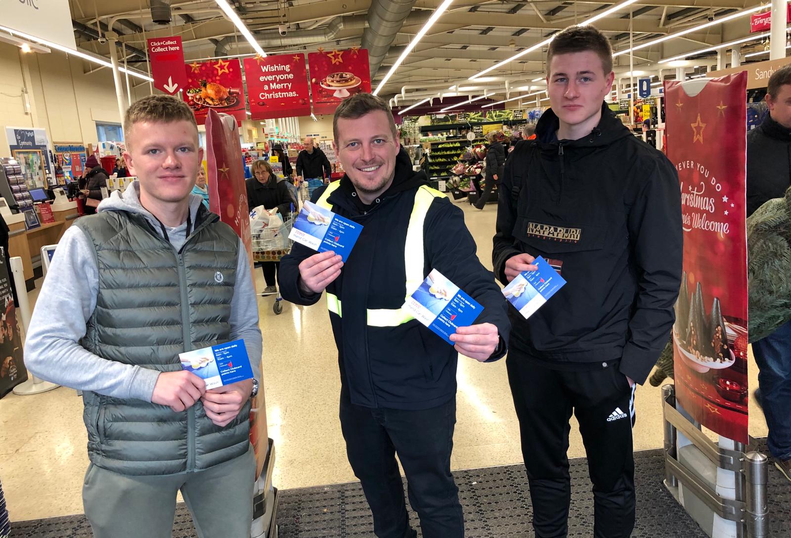 male leafleting staff