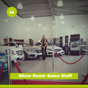 car showroom temporary sales staff