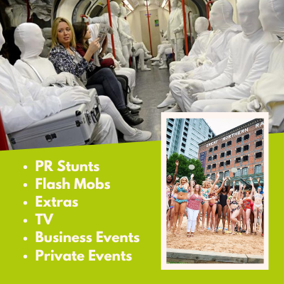 PR Stunts Flash Mobs Extras TV Business Events