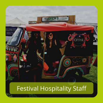 festival hospitality staff