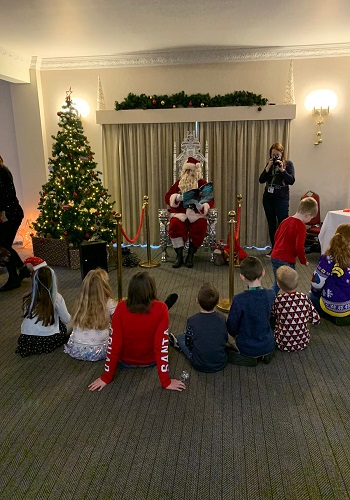 Story time with a professional Santa