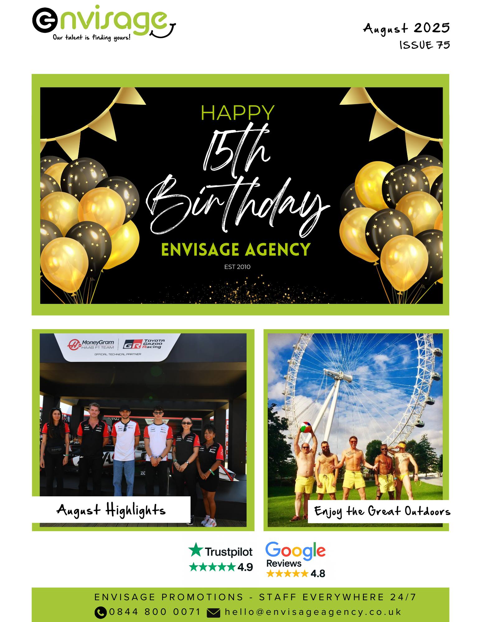 Envisage Newsletter - August 25