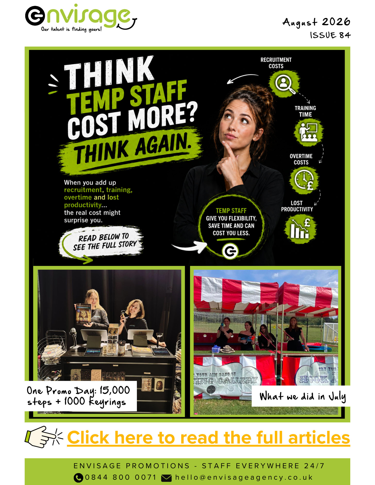 August Envisage Newsletter
