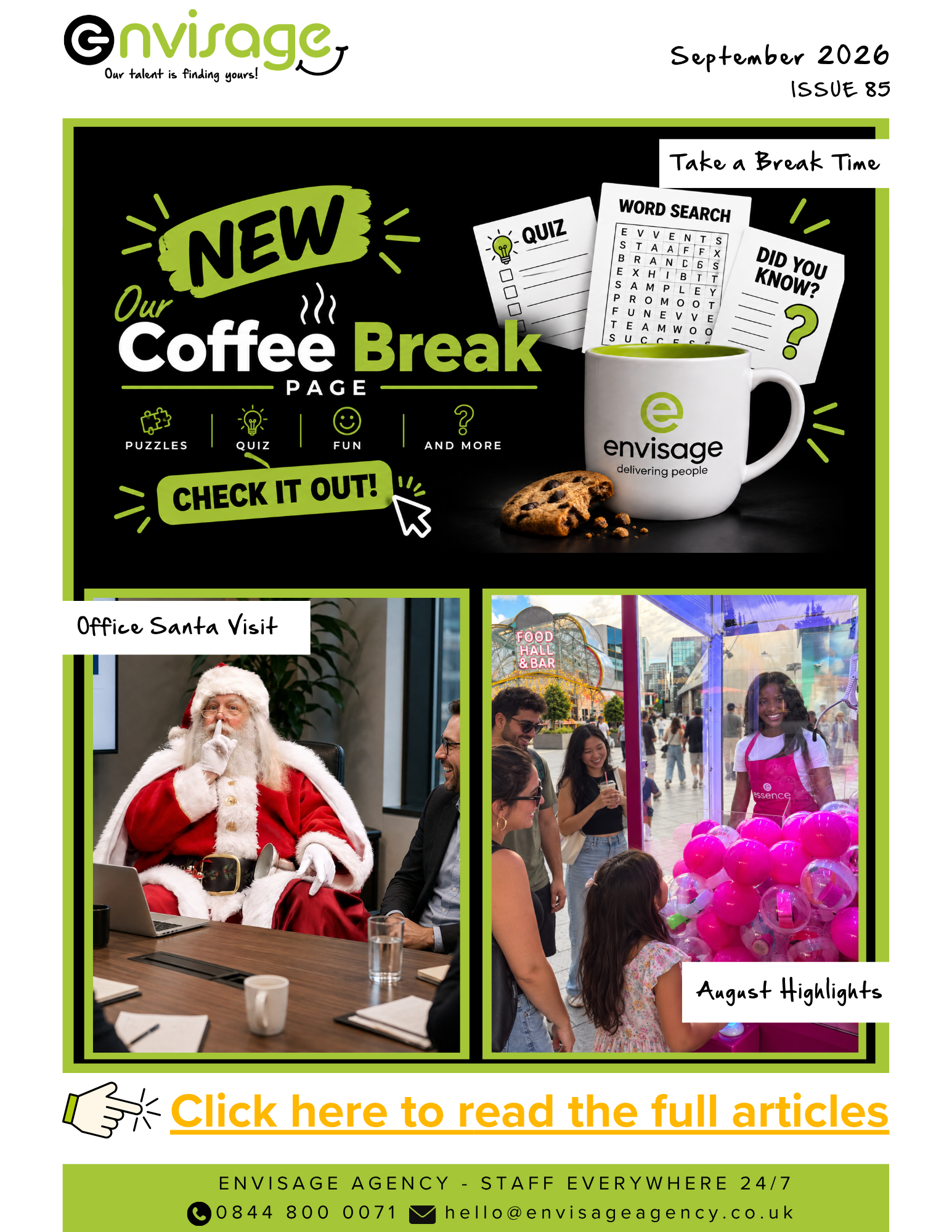 September Envisage Newsletter